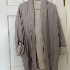 Aritzia cardigan in grey and cream